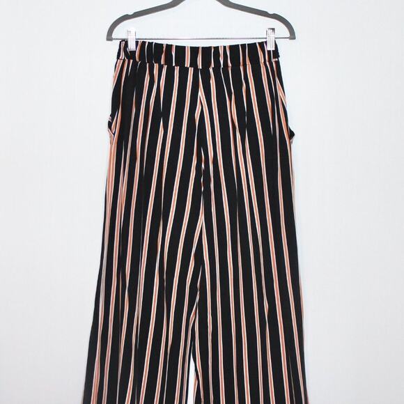 Palazzo Wide Leg Pant Black Orange White Size Med - Picture 4 of 5